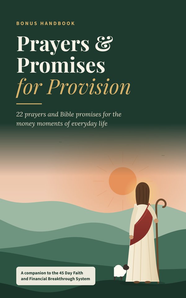Cover of the bonus handbook, Prayers and Promises for Provision